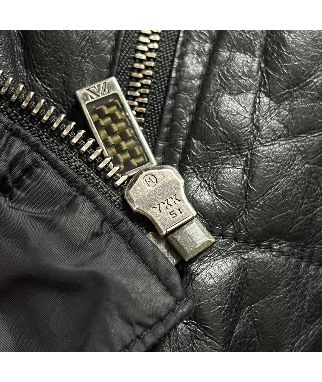 ZEGNA Черная кожаная куртка, фото 8
