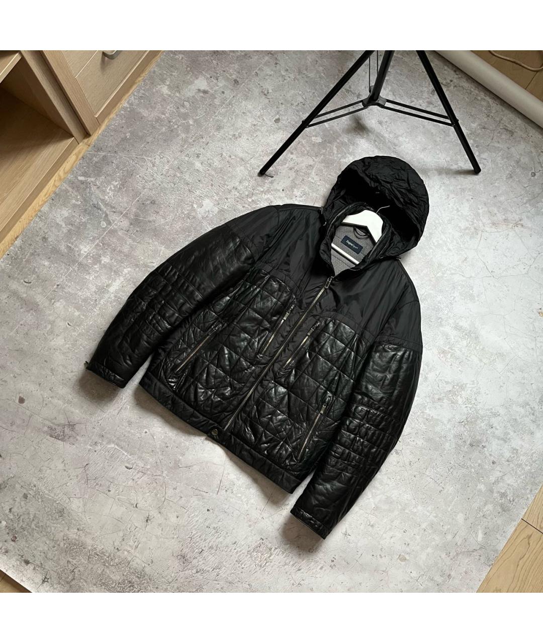 ZEGNA Черная кожаная куртка, фото 2