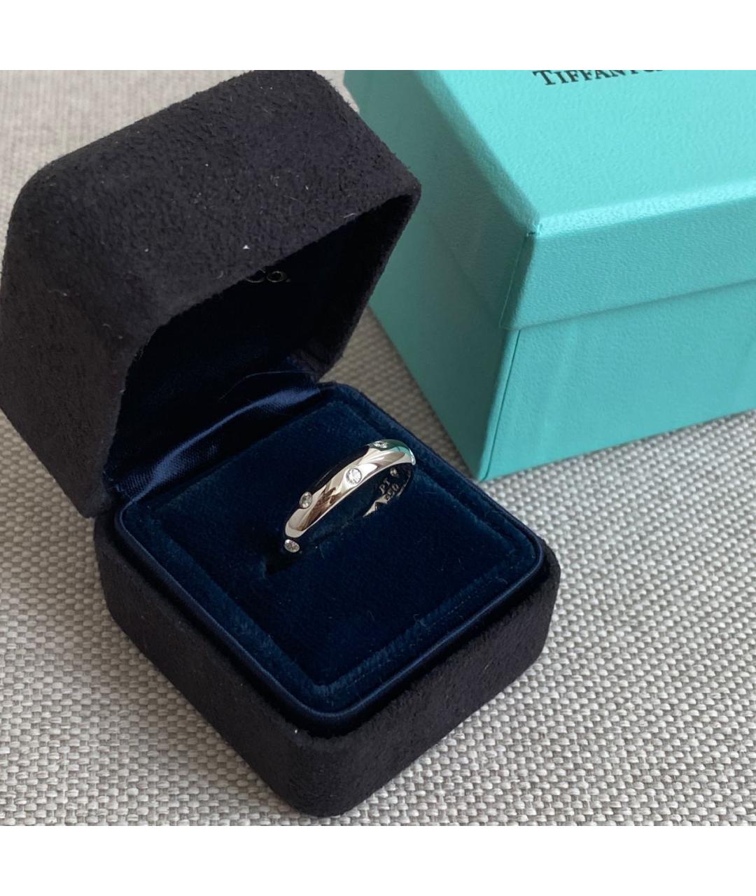 TIFFANY&CO Серебряное платиновое кольцо, фото 7