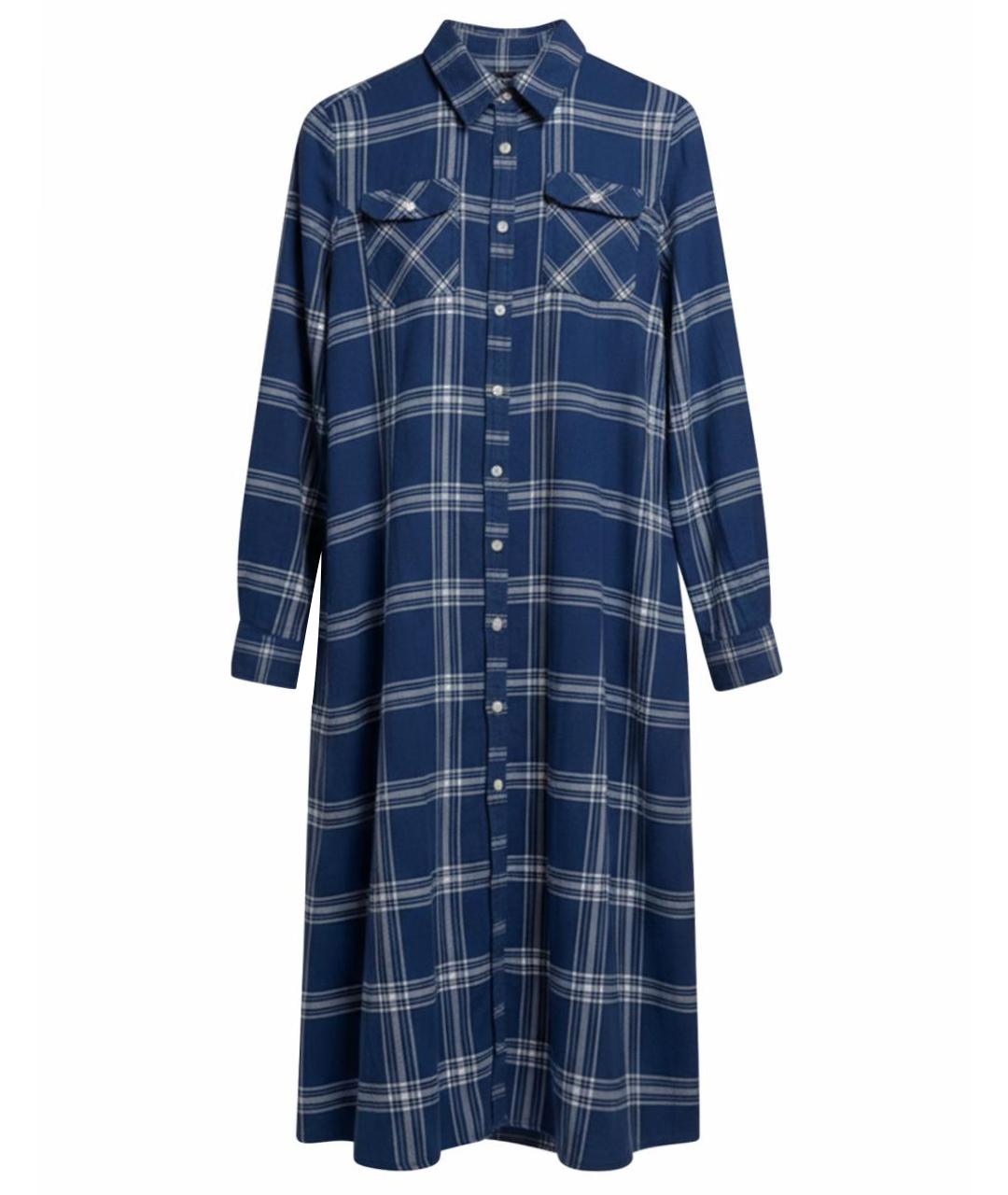 POLO RALPH LAUREN Синее хлопковое повседневное платье, фото 1