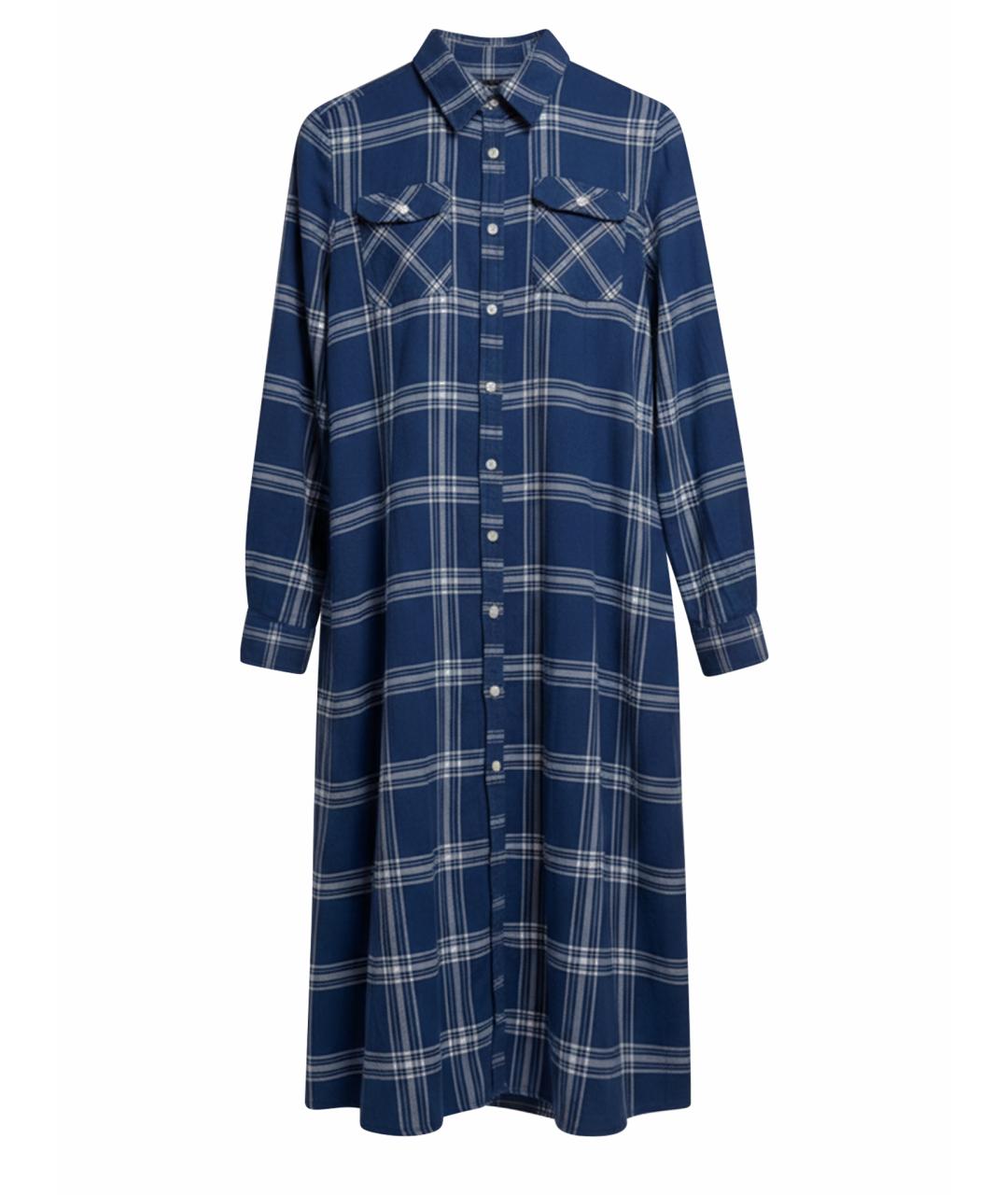 POLO RALPH LAUREN Синее хлопковое повседневное платье, фото 1