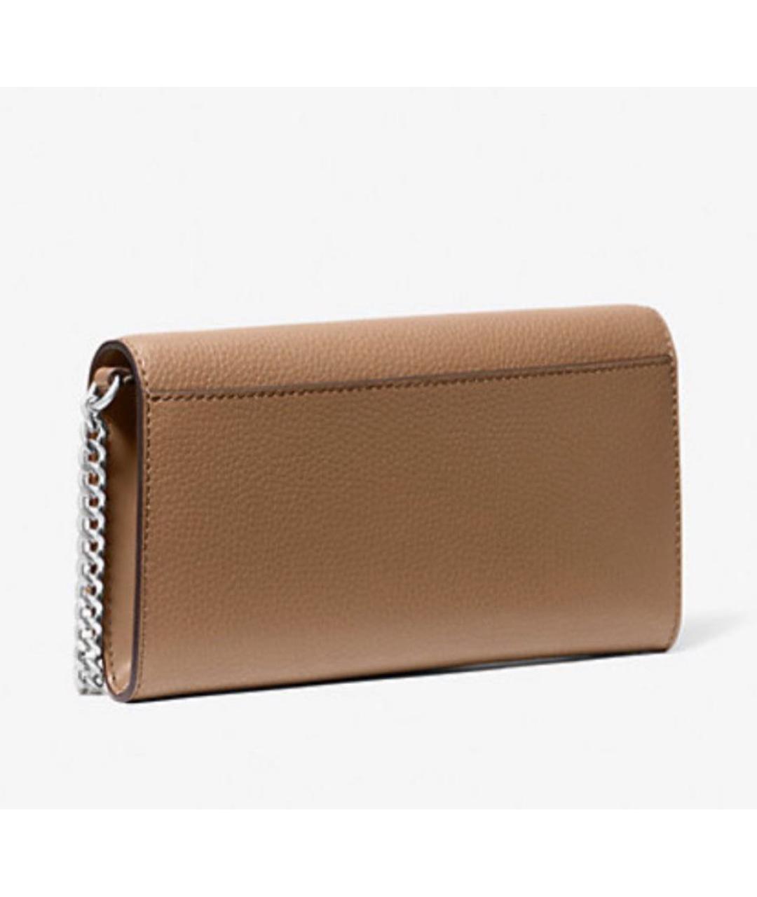 MICHAEL MICHAEL KORS Коричневая кожаная сумка через плечо, фото 4