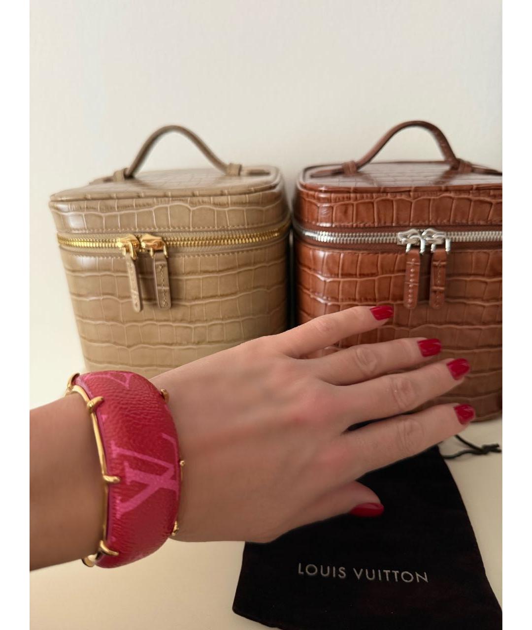 LOUIS VUITTON Розовый металлический браслет, фото 7