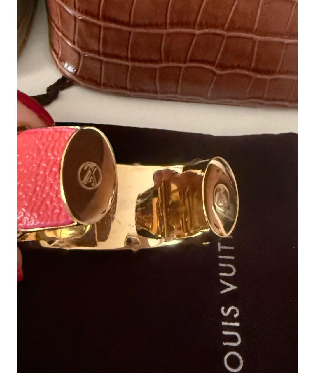 LOUIS VUITTON Розовый металлический браслет, фото 4