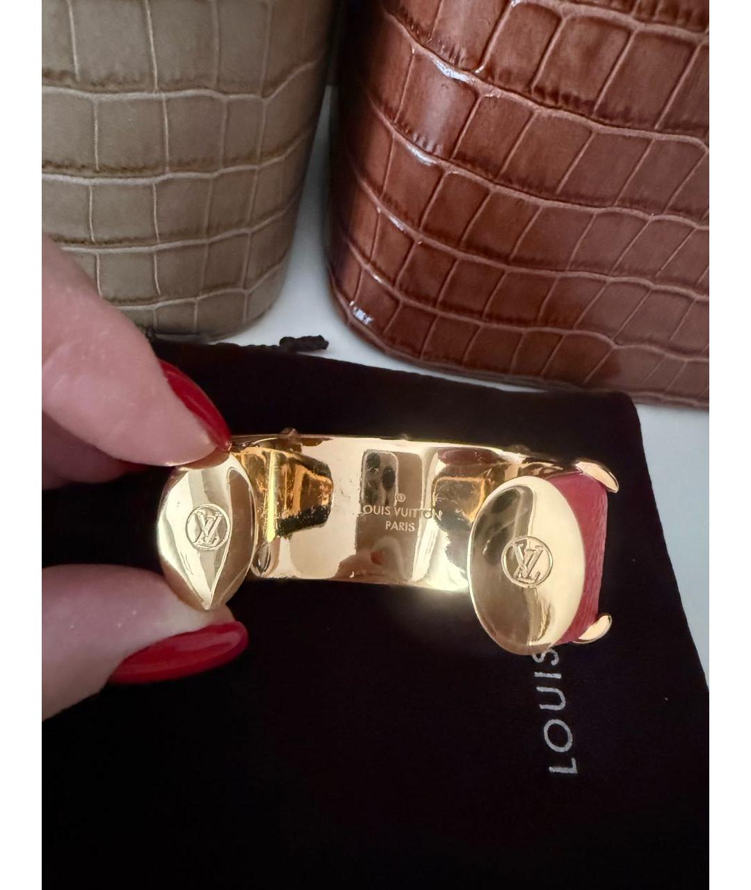 LOUIS VUITTON Розовый металлический браслет, фото 5