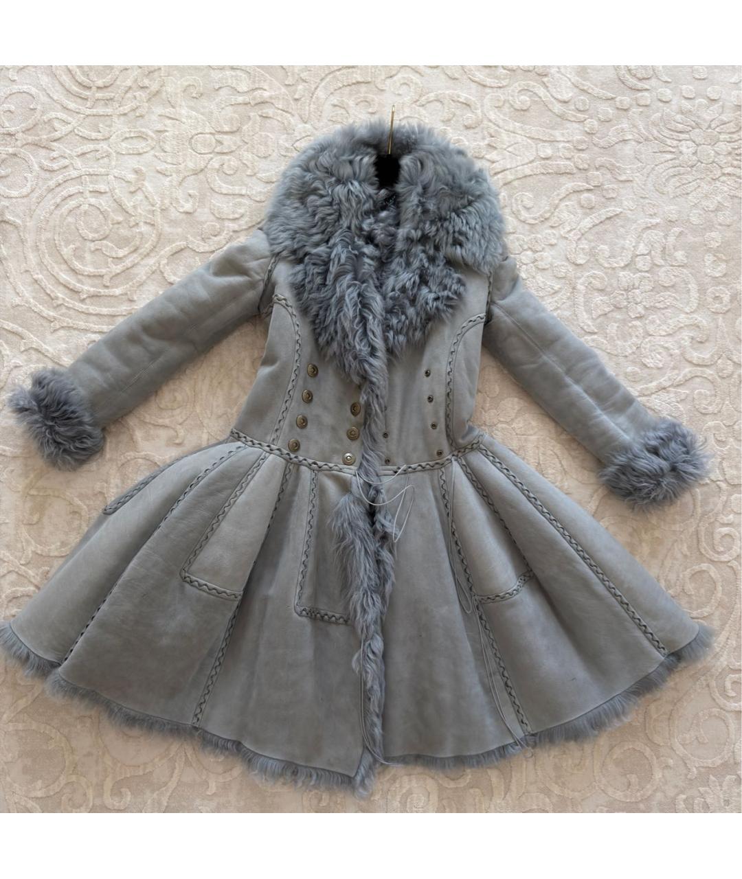 ALAIA Голубая меховая дубленка, фото 6