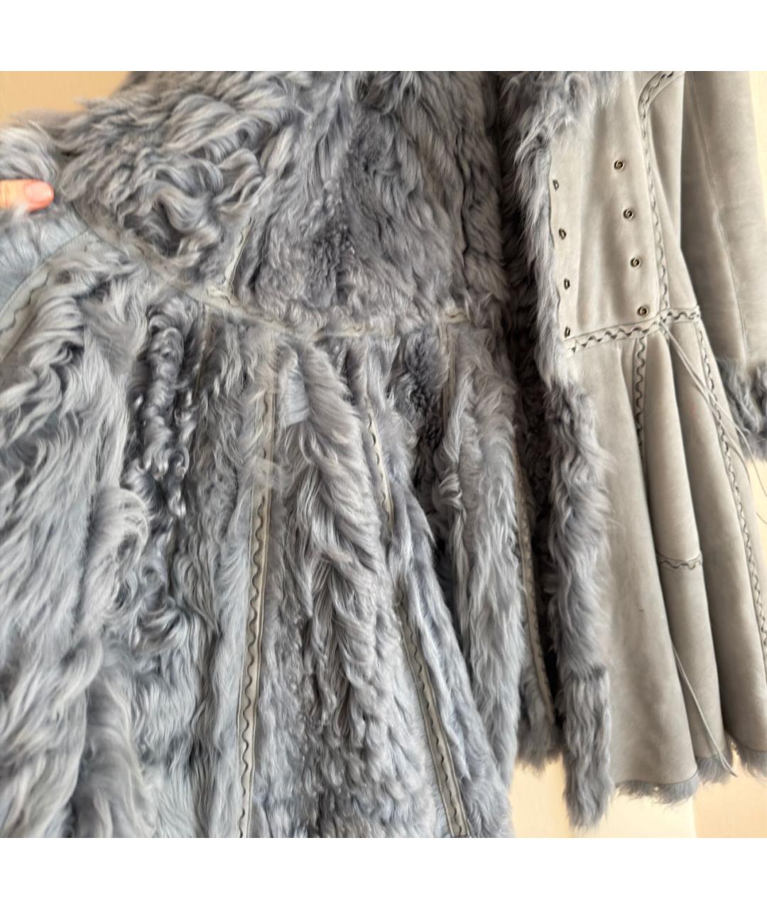 ALAIA Голубая меховая дубленка, фото 7
