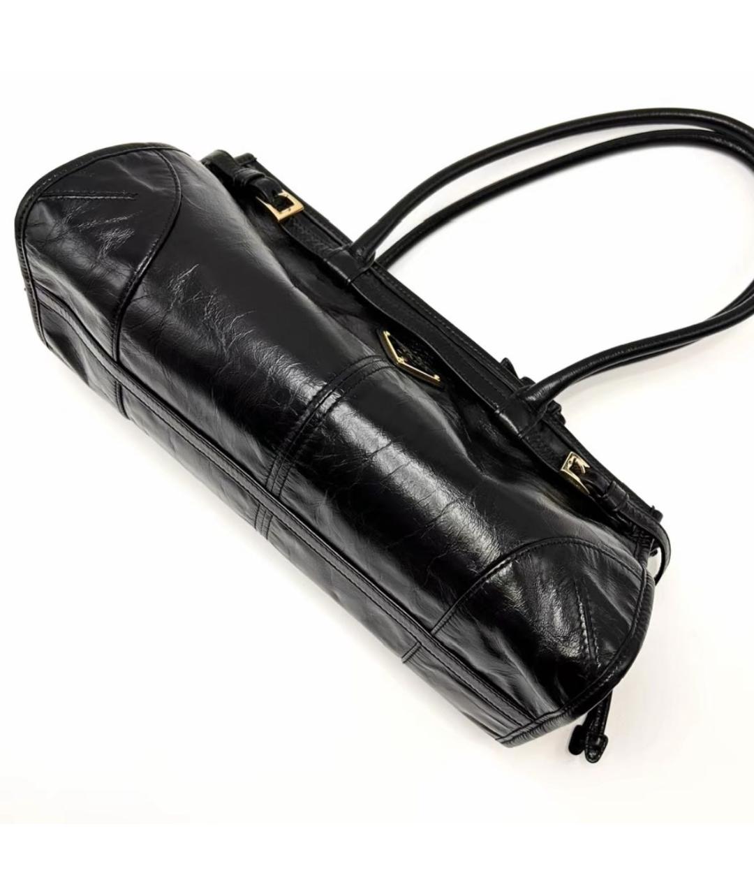 PRADA Черная кожаная сумка через плечо, фото 4