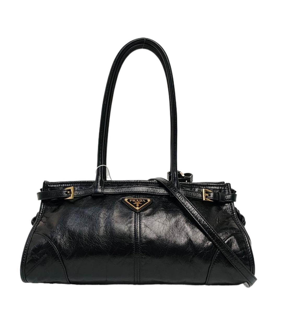 PRADA Черная кожаная сумка через плечо, фото 7