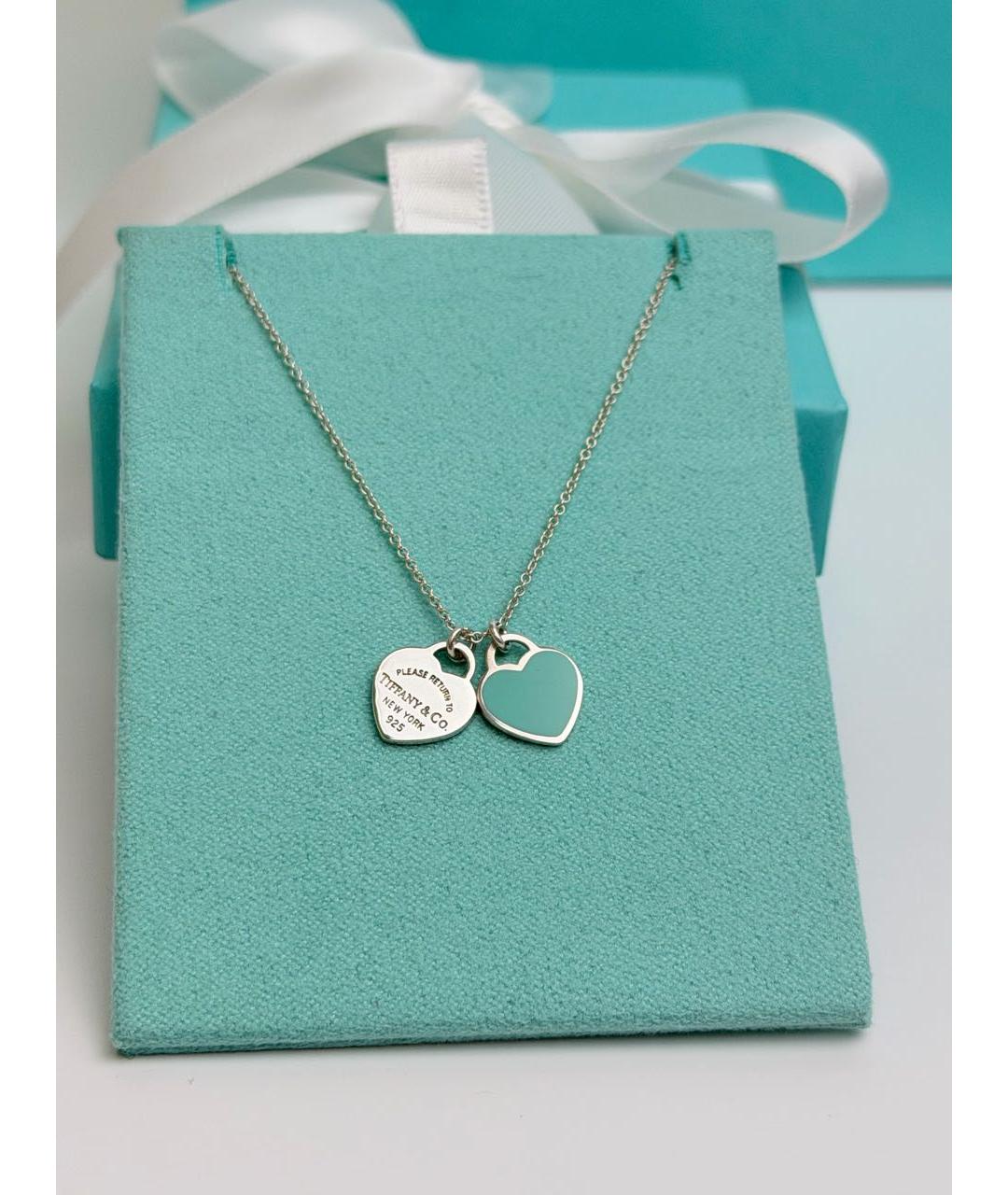 TIFFANY&CO Бирюзовое серебряное колье, фото 4