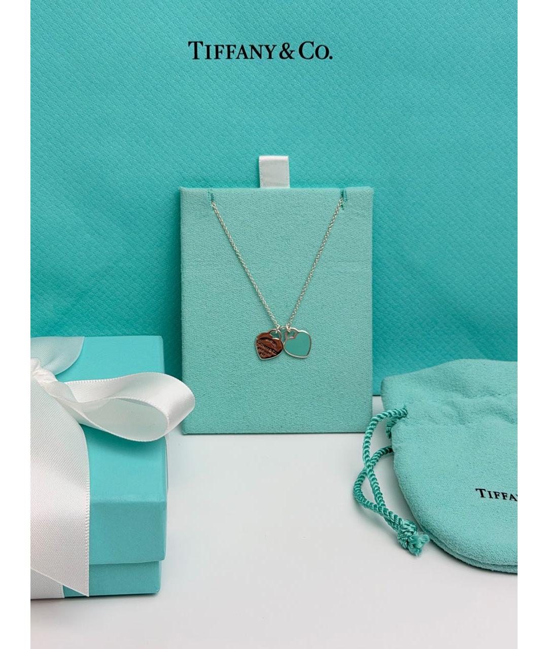 TIFFANY&CO Бирюзовое серебряное колье, фото 3