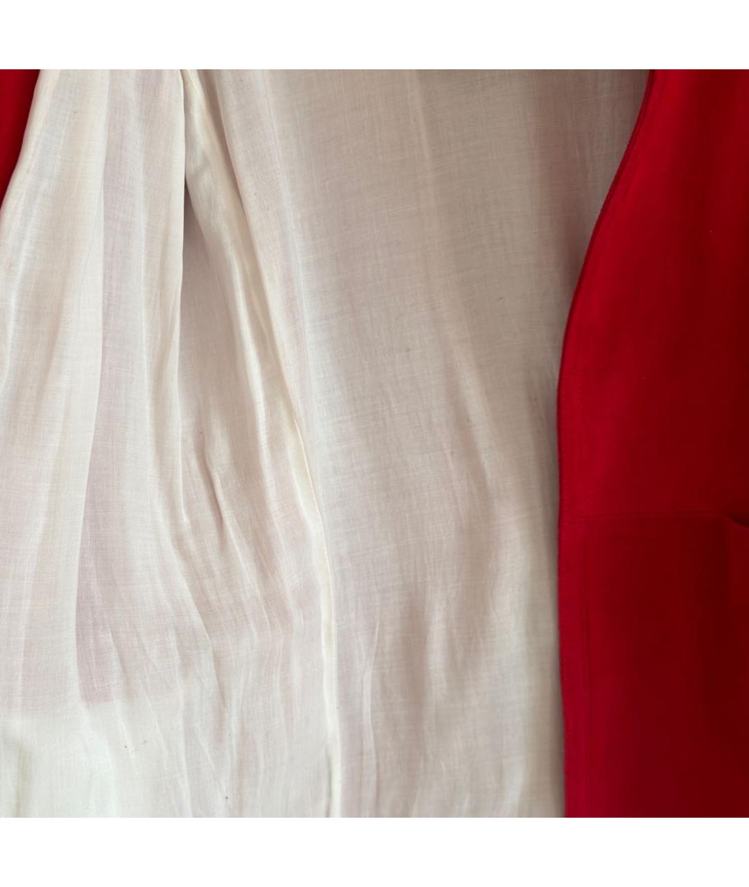 SIMONETTA RAVIZZA Красное замшевое пальто, фото 7