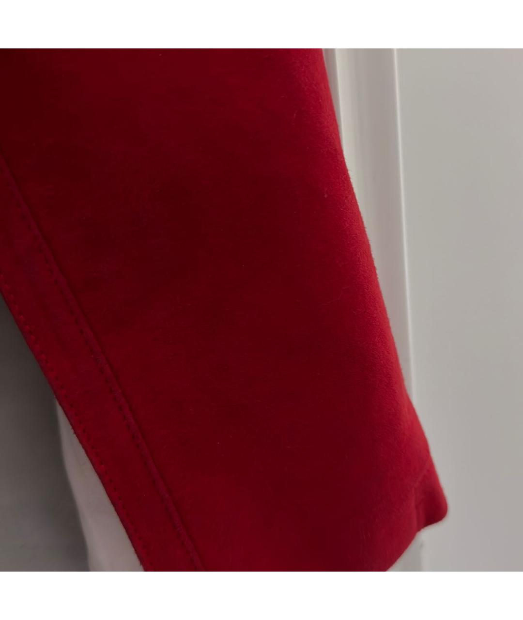SIMONETTA RAVIZZA Красное замшевое пальто, фото 6