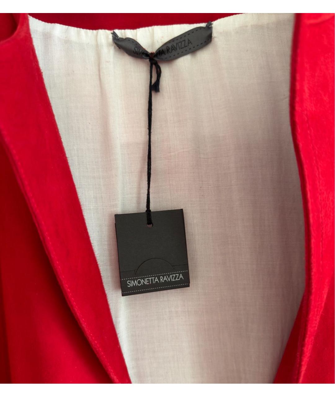 SIMONETTA RAVIZZA Красное замшевое пальто, фото 4