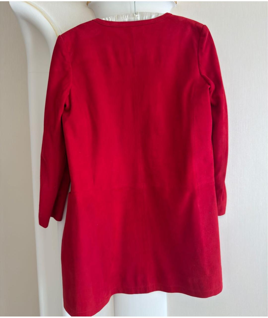 SIMONETTA RAVIZZA Красное замшевое пальто, фото 3