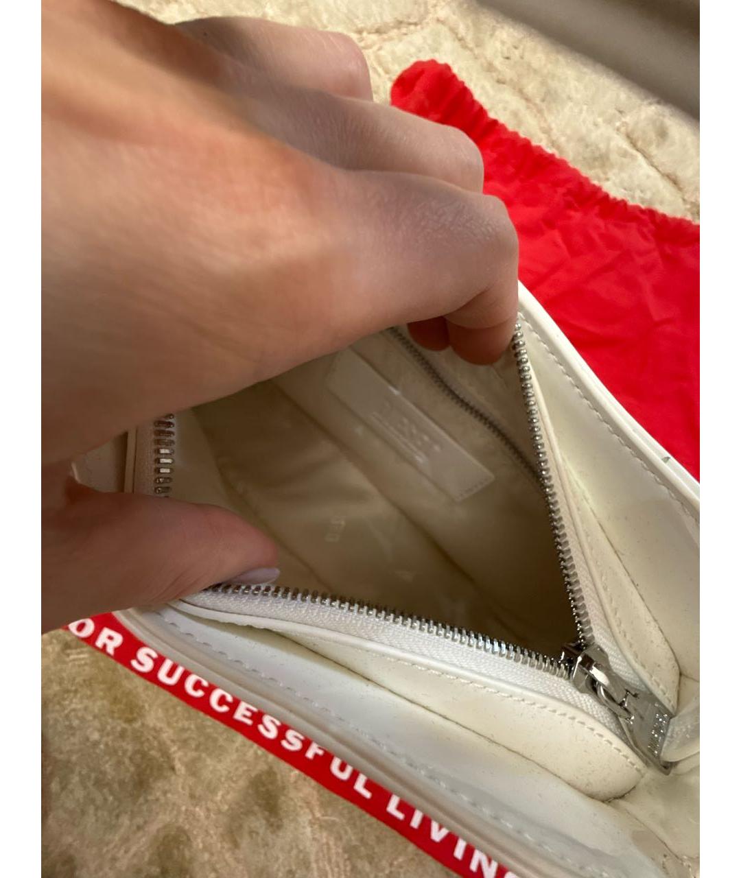 DIESEL Белая сумка с короткими ручками из искусственной кожи, фото 3