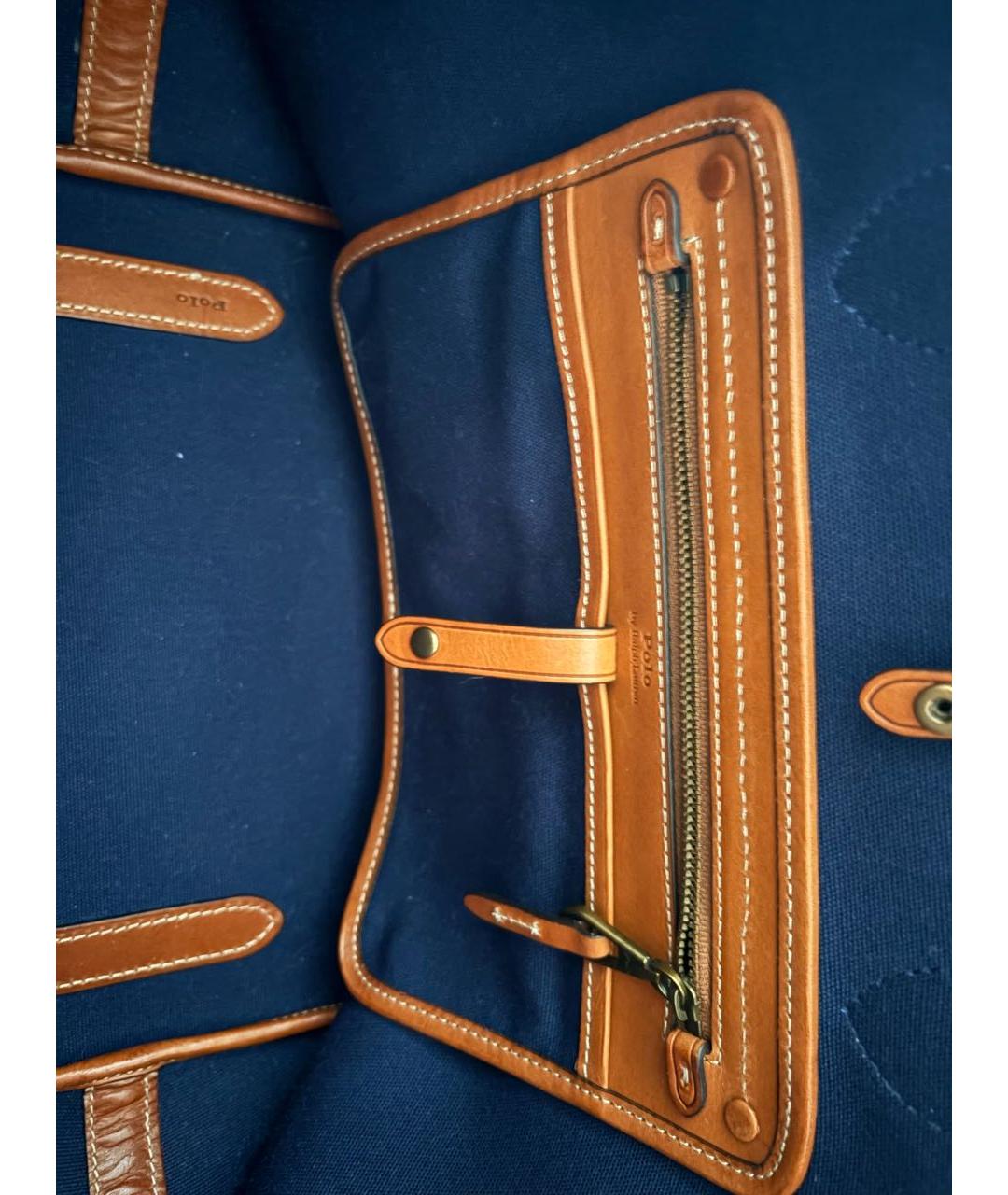 POLO RALPH LAUREN Бежевая хлопковая сумка тоут, фото 4