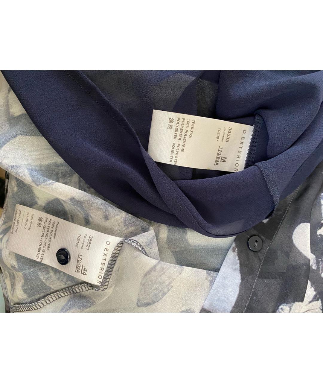 D.EXTERIOR Темно-синяя полиэстеровая блузы, фото 7