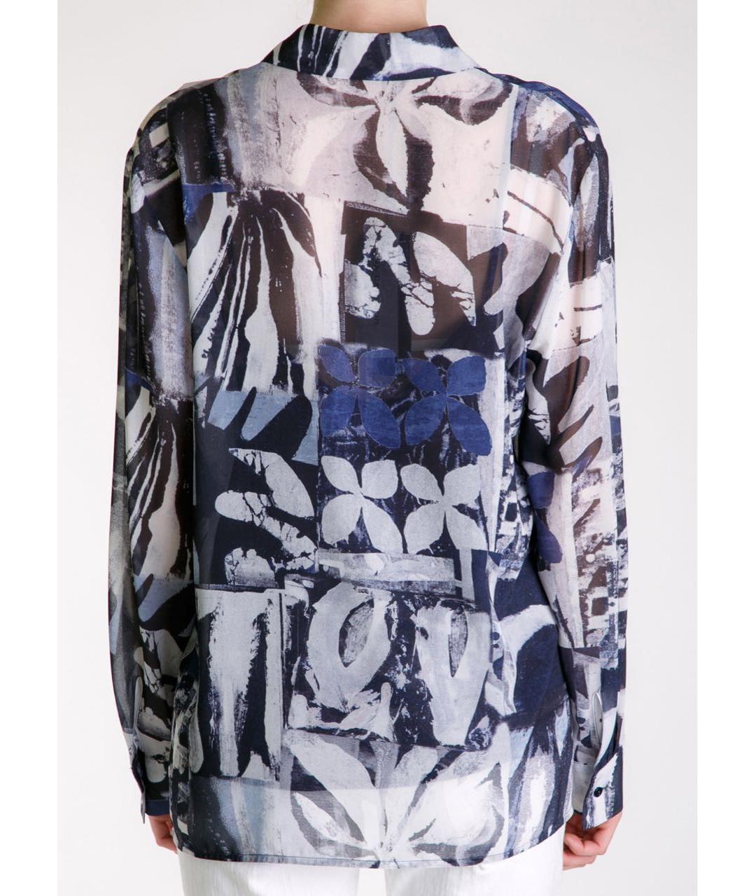 D.EXTERIOR Темно-синяя полиэстеровая блузы, фото 4