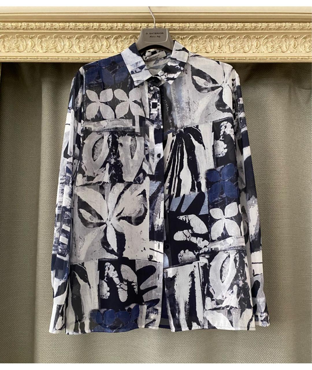 D.EXTERIOR Темно-синяя полиэстеровая блузы, фото 8