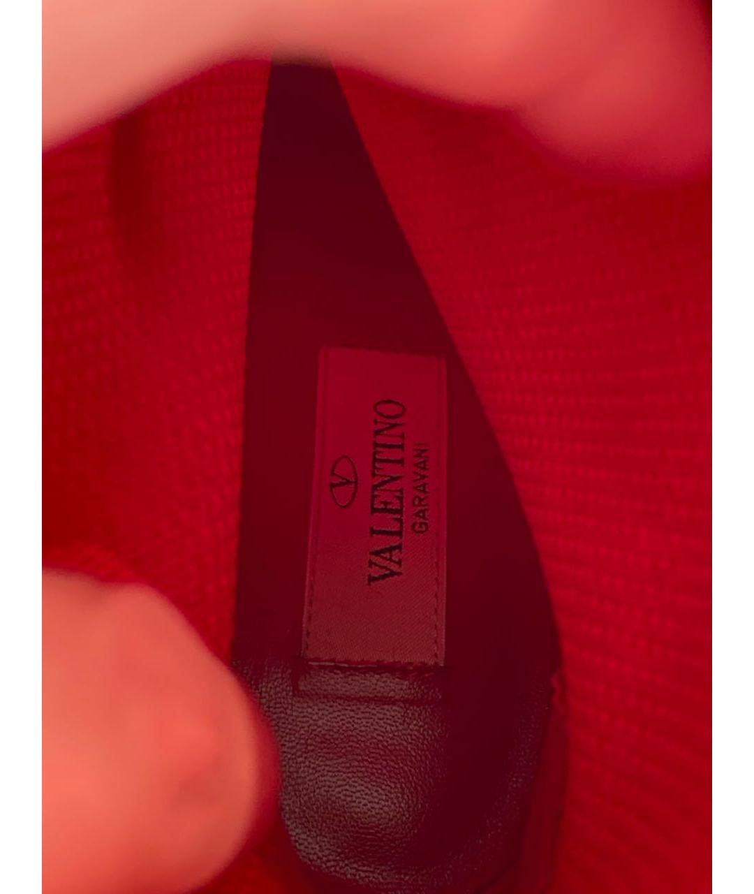 VALENTINO Красные текстильные ботильоны, фото 6