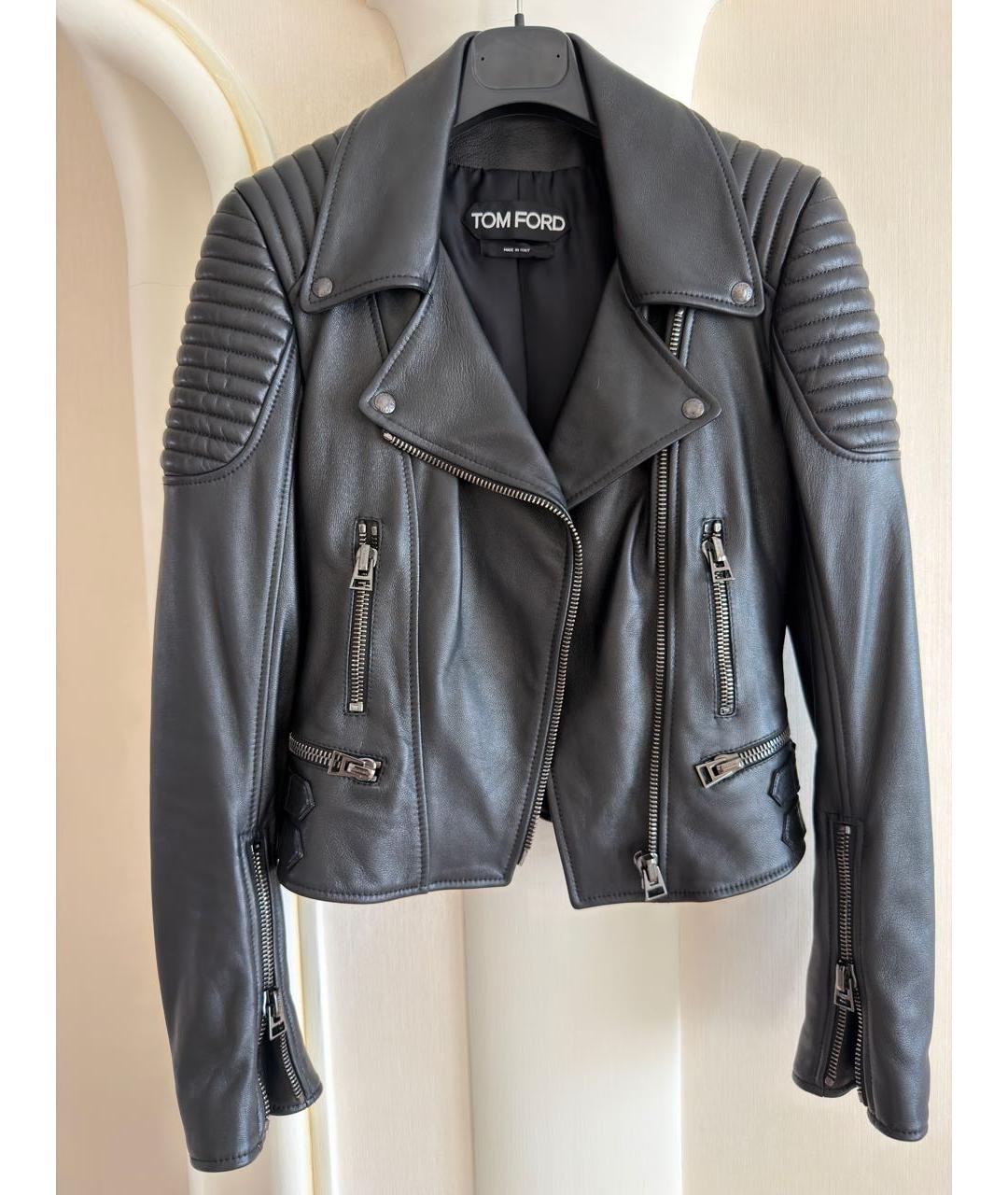 TOM FORD Черная кожаная куртка, фото 8