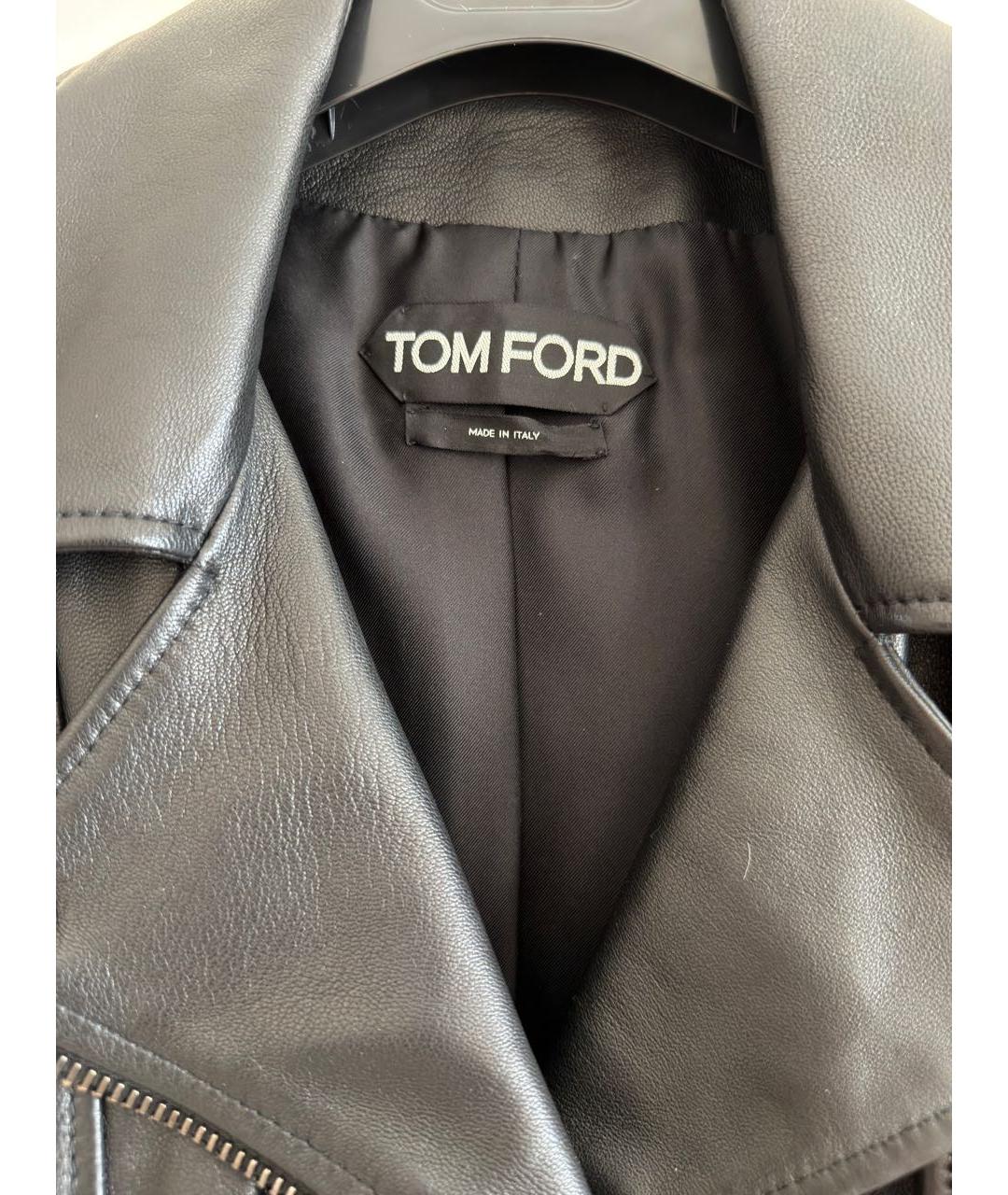 TOM FORD Черная кожаная куртка, фото 4