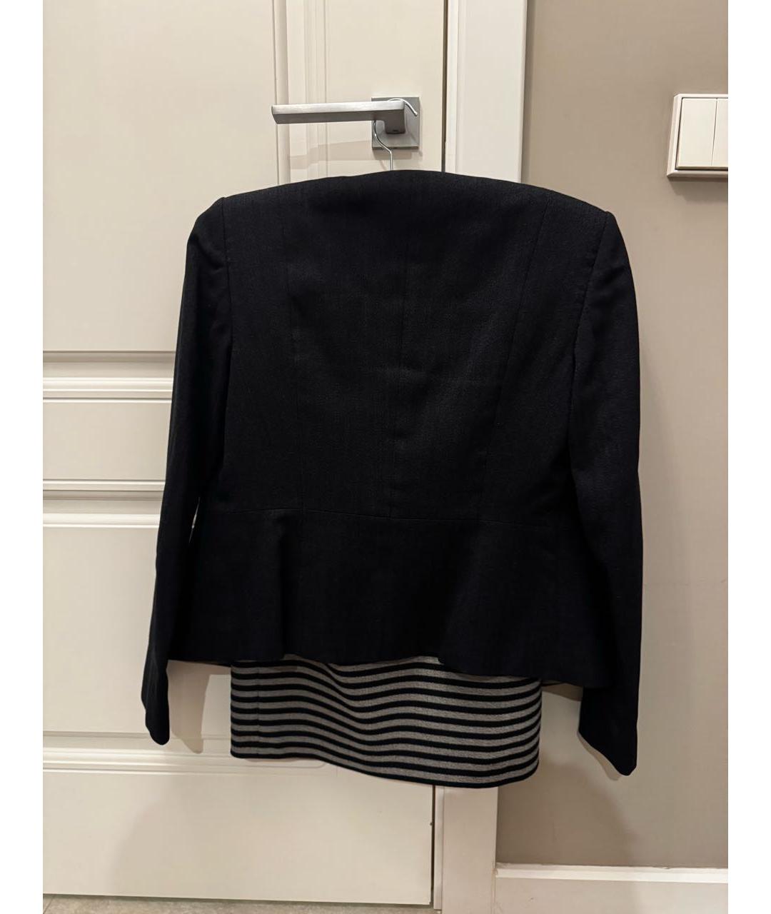 HUGO BOSS Темно-синий шерстяной костюм с юбками, фото 4