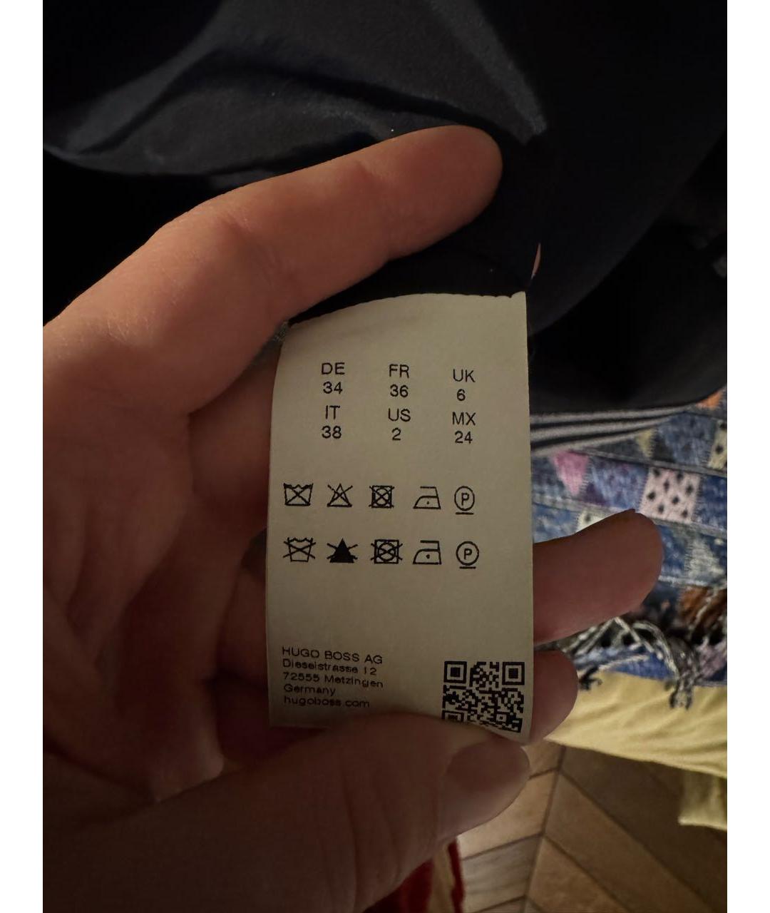 HUGO BOSS Темно-синий шерстяной костюм с юбками, фото 5