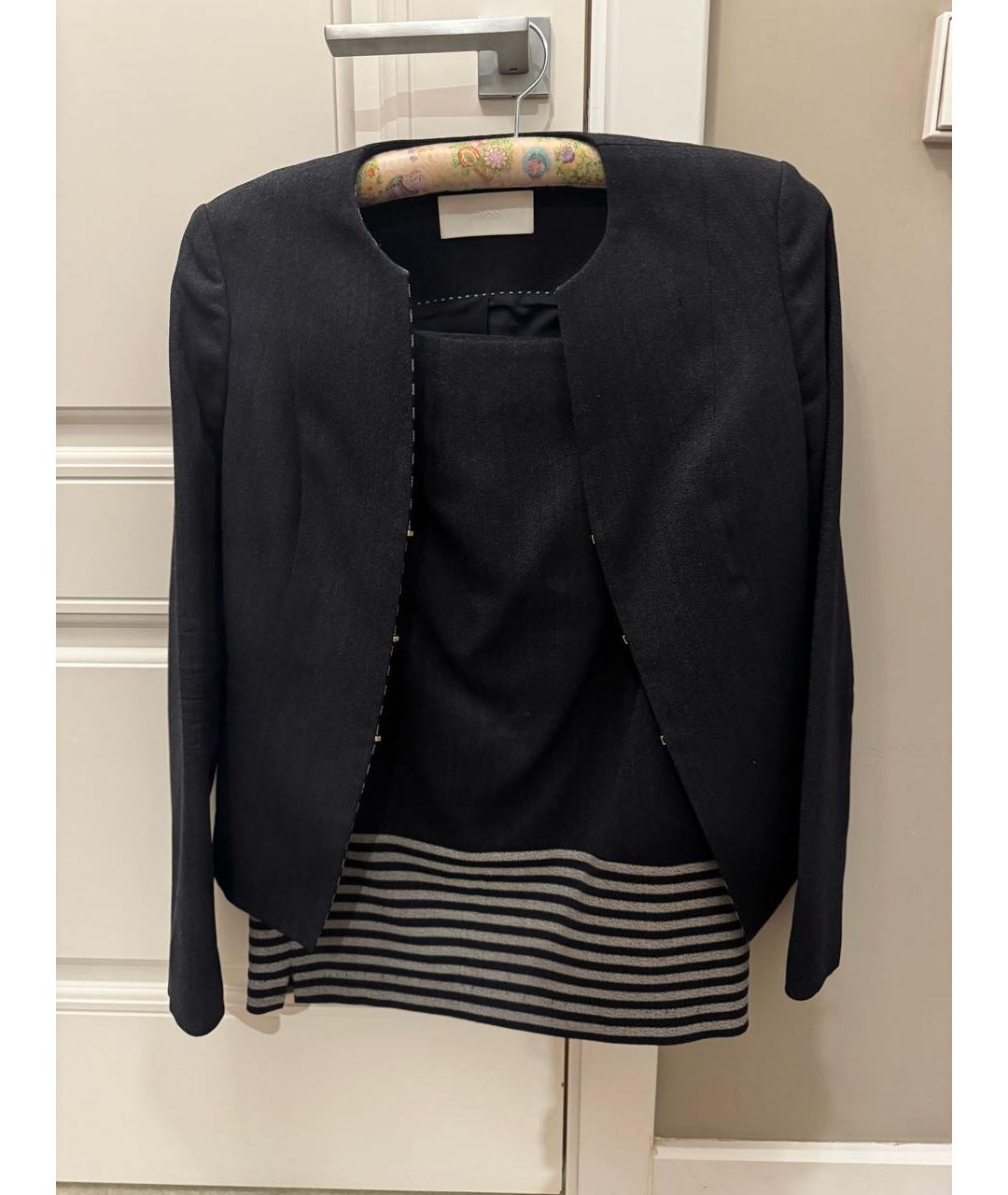 HUGO BOSS Темно-синий шерстяной костюм с юбками, фото 3