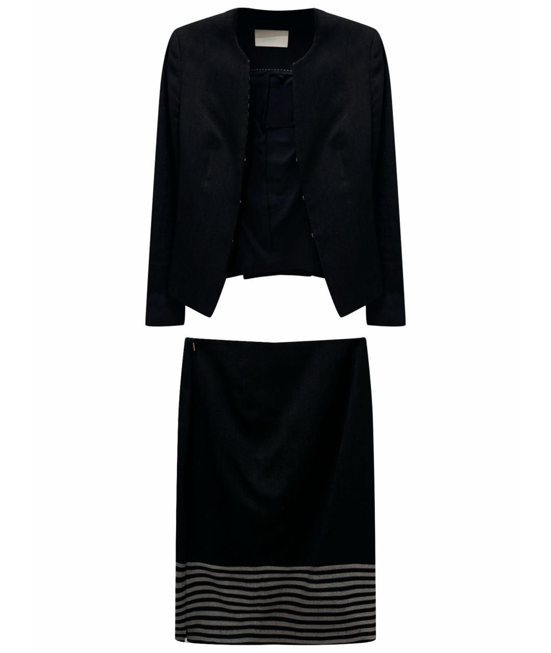 HUGO BOSS Темно-синий шерстяной костюм с юбками, фото 1