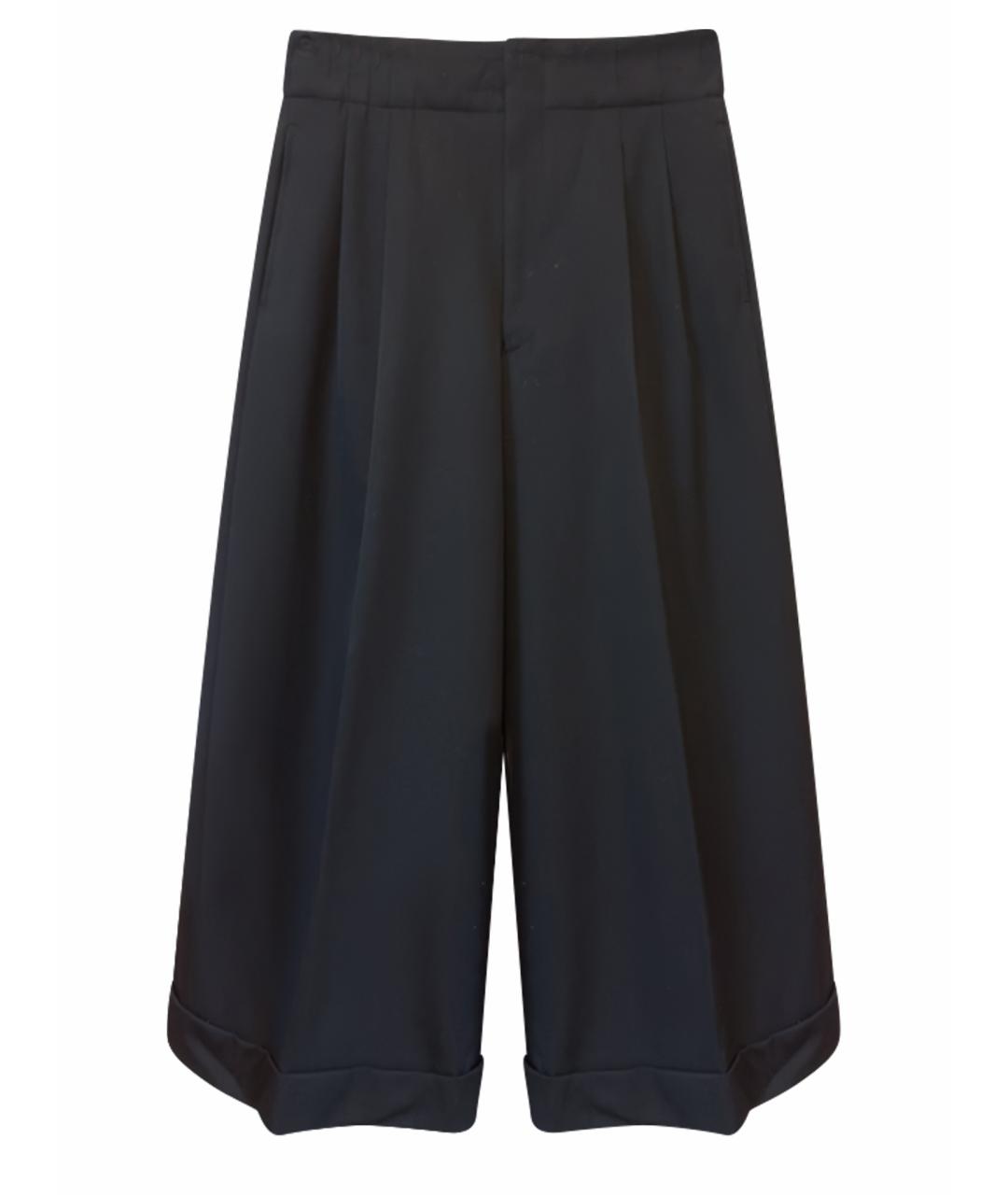 COMME DES GARÇONS Черные шерстяные брюки широкие, фото 1