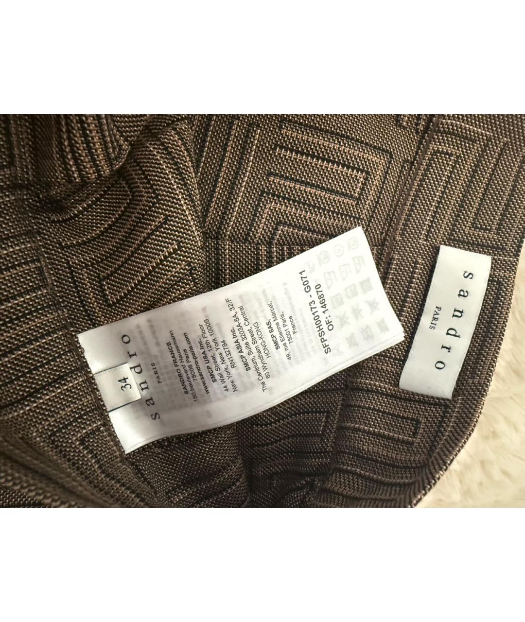 SANDRO Коричневые вискозные шорты, фото 3