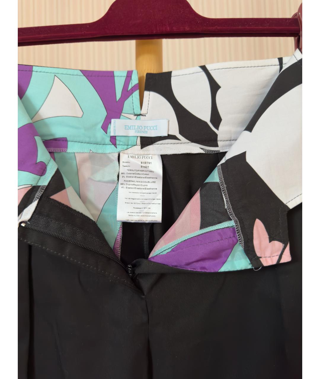 EMILIO PUCCI Черные хлопковые брюки широкие, фото 3