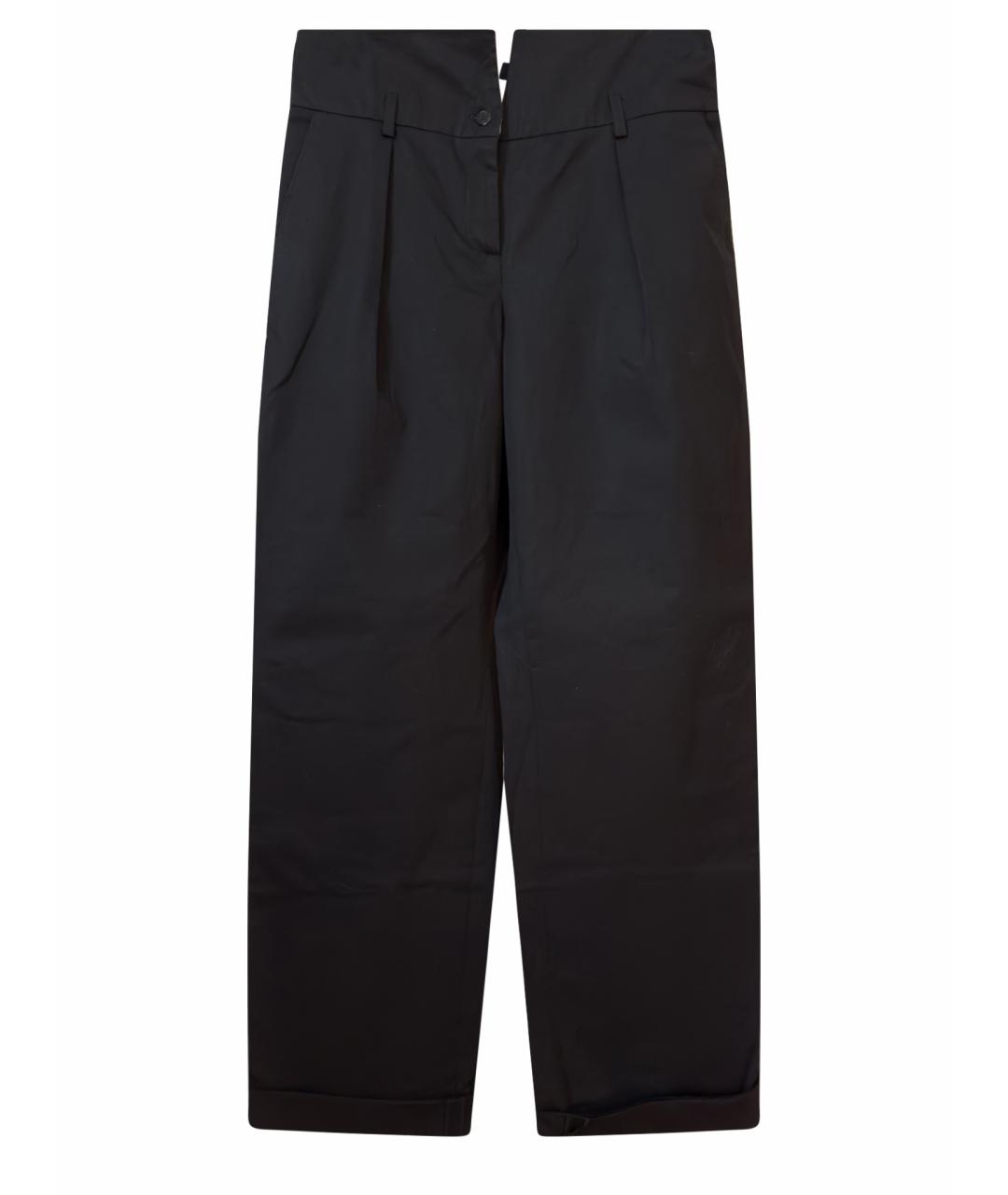 EMILIO PUCCI Черные хлопковые брюки широкие, фото 1