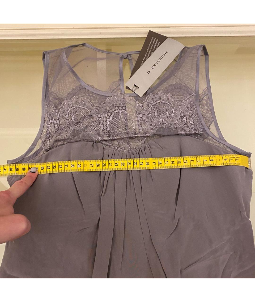 D.EXTERIOR Серое шелковое коктейльное платье, фото 7