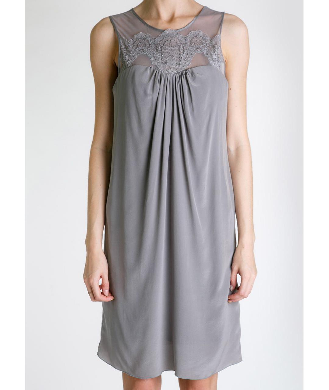 D.EXTERIOR Серое шелковое коктейльное платье, фото 3