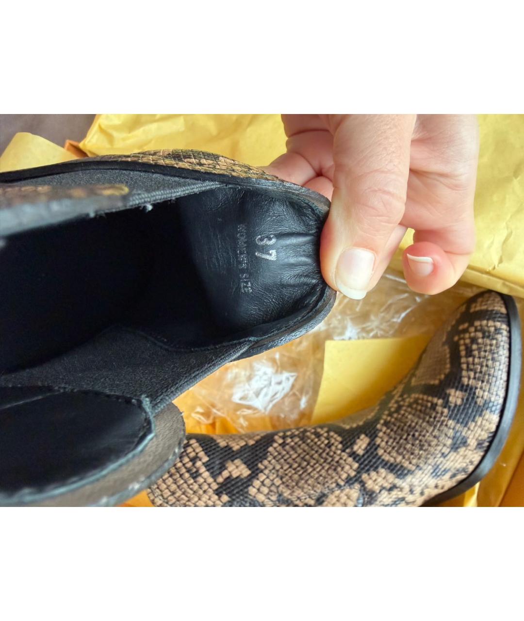 TOD'S Коричневые кожаные ботильоны, фото 6