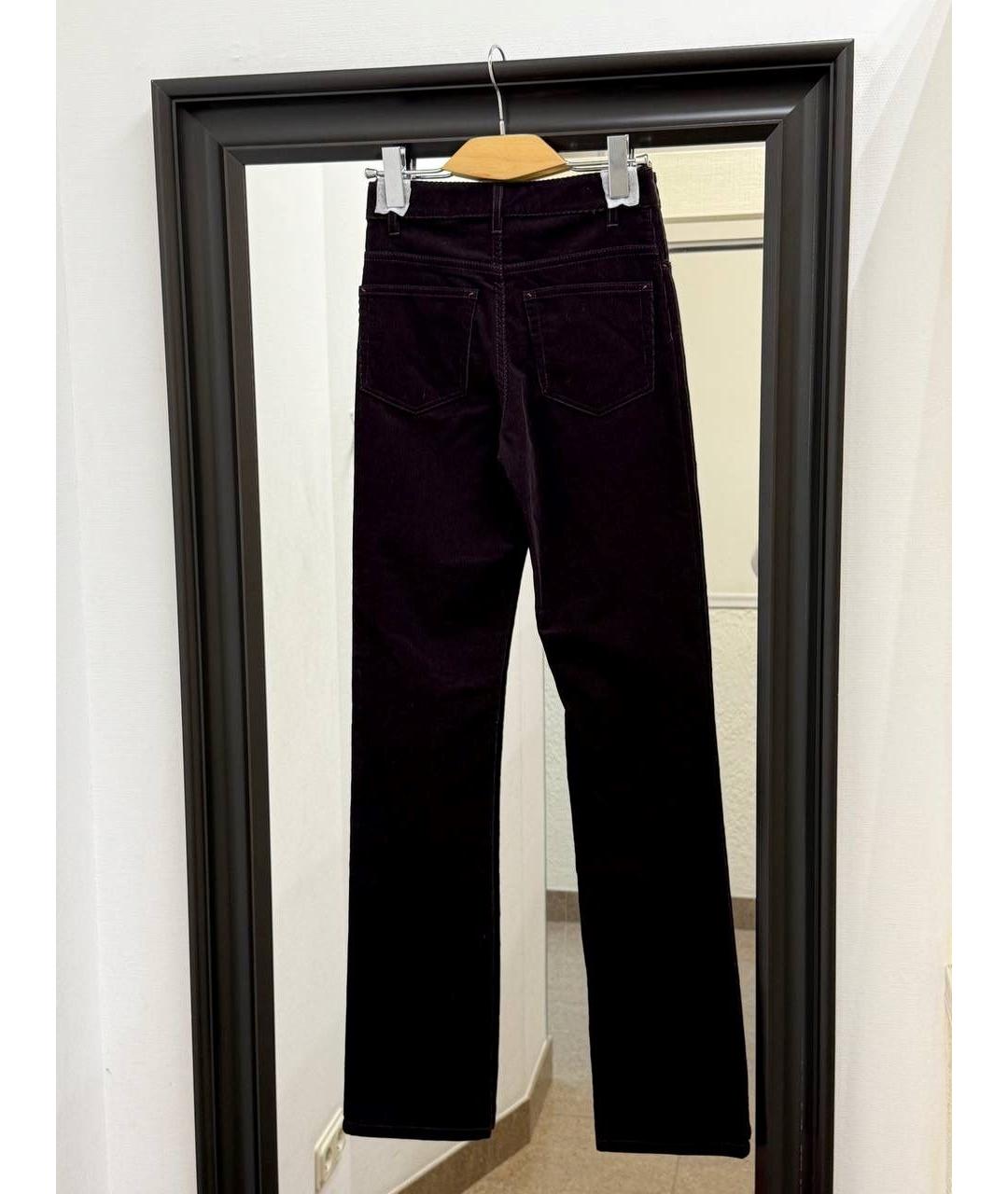 LORO PIANA Бордовые прямые брюки, фото 4