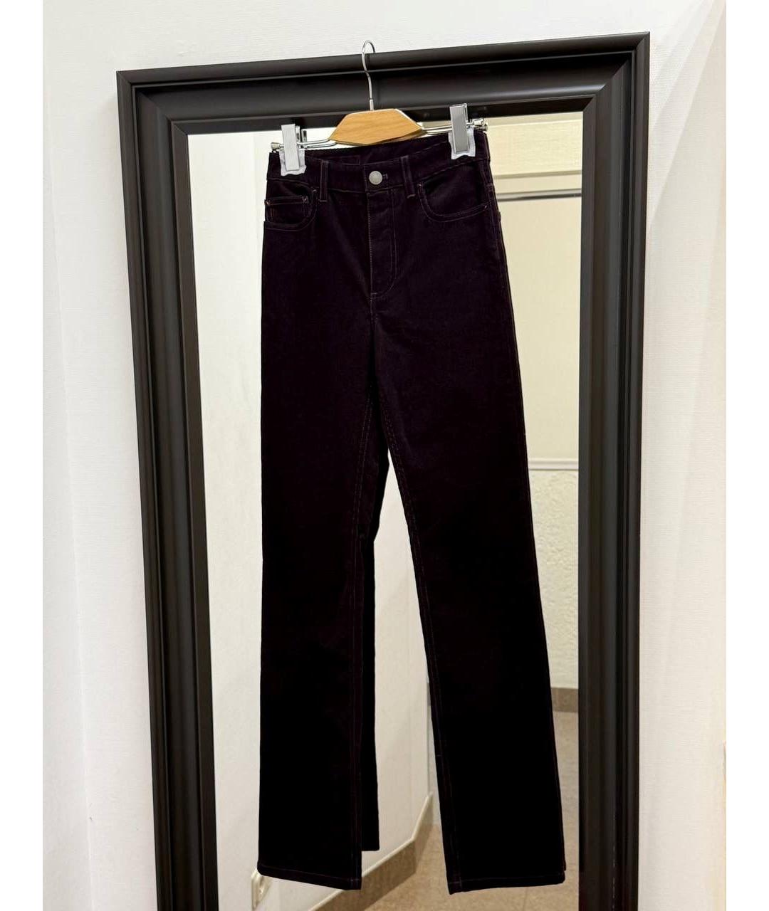 LORO PIANA Бордовые прямые брюки, фото 3