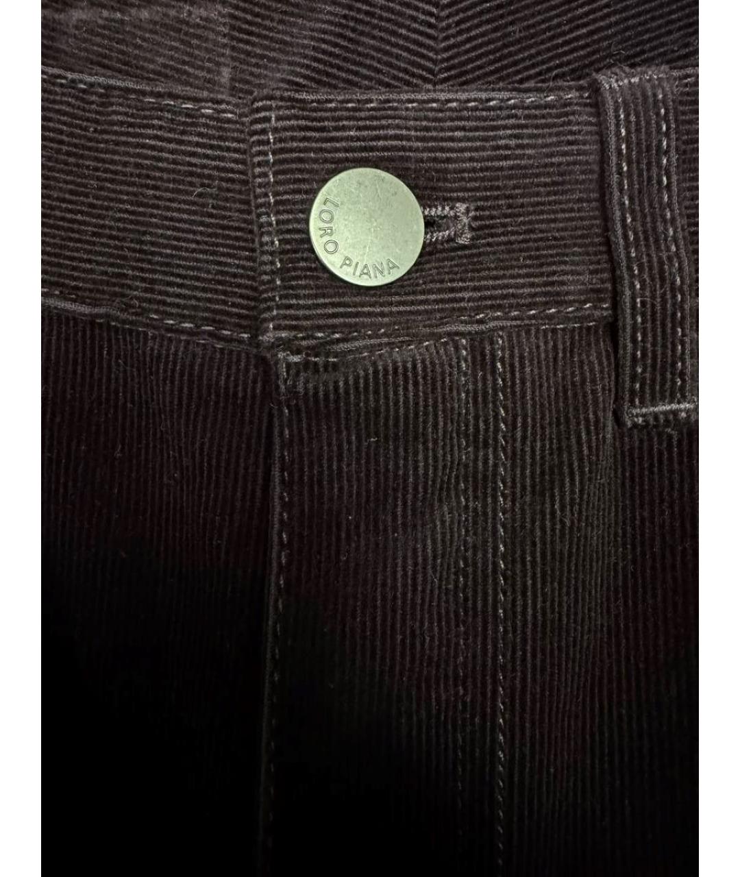 LORO PIANA Бордовые прямые брюки, фото 5