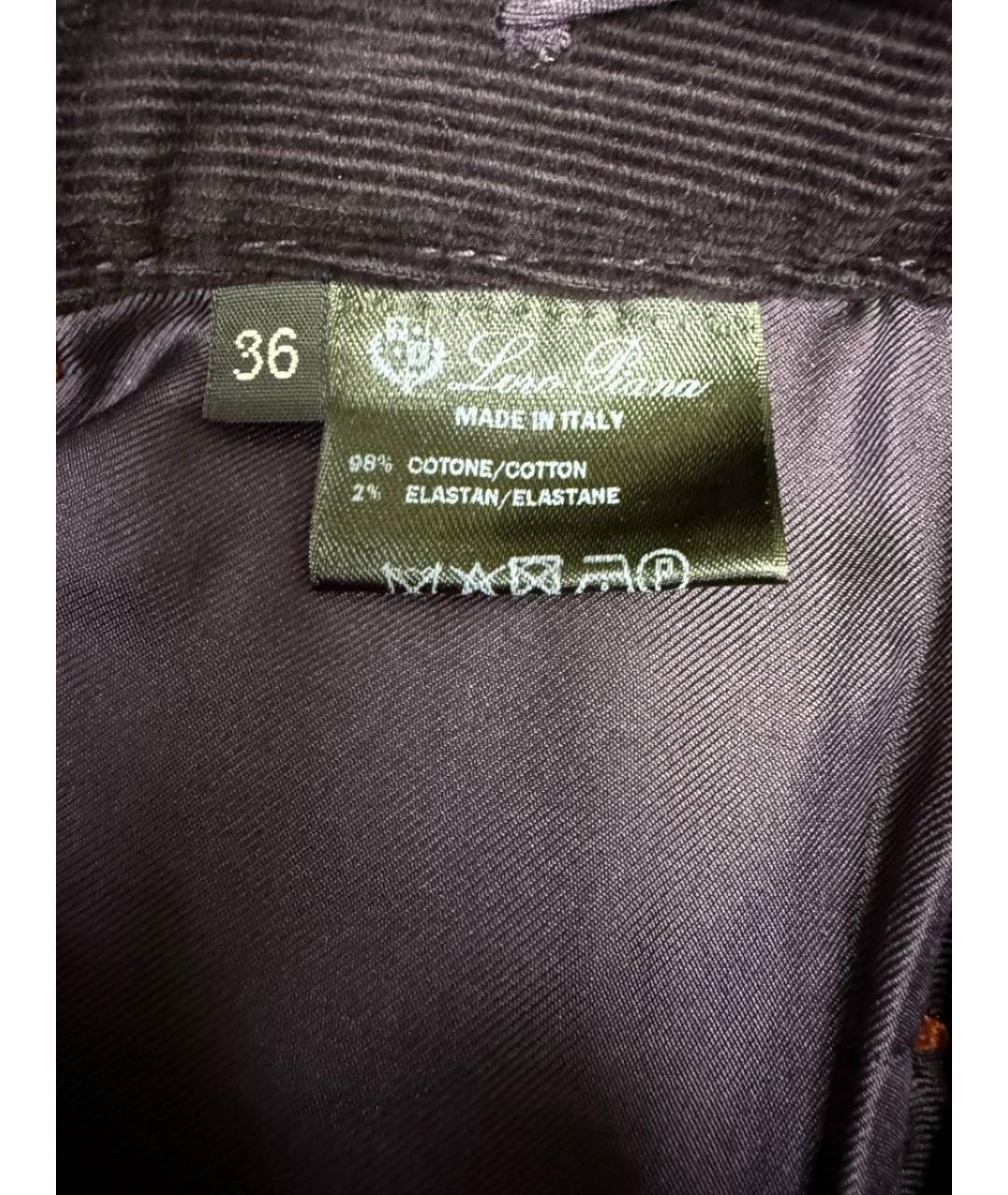 LORO PIANA Бордовые прямые брюки, фото 6