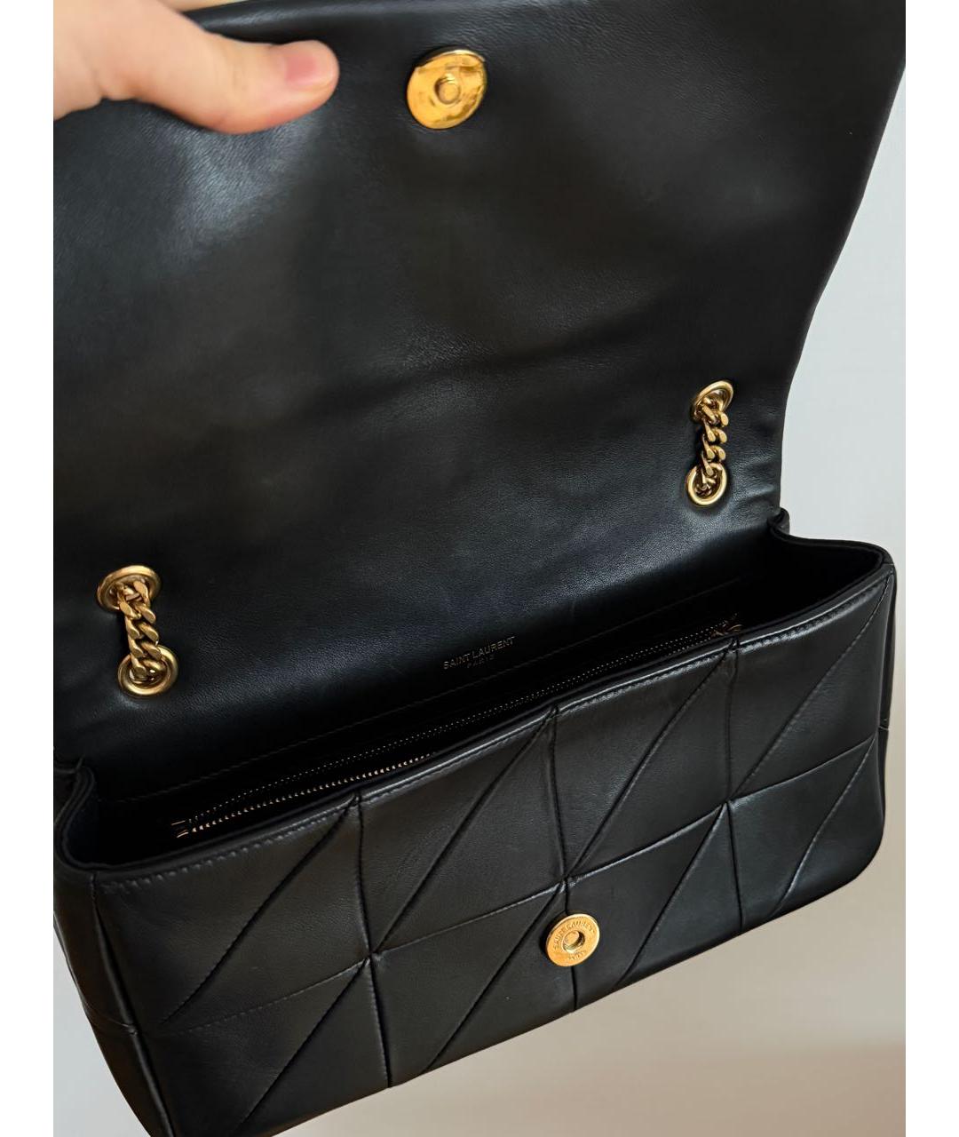 SAINT LAURENT Черная кожаная сумка через плечо, фото 4