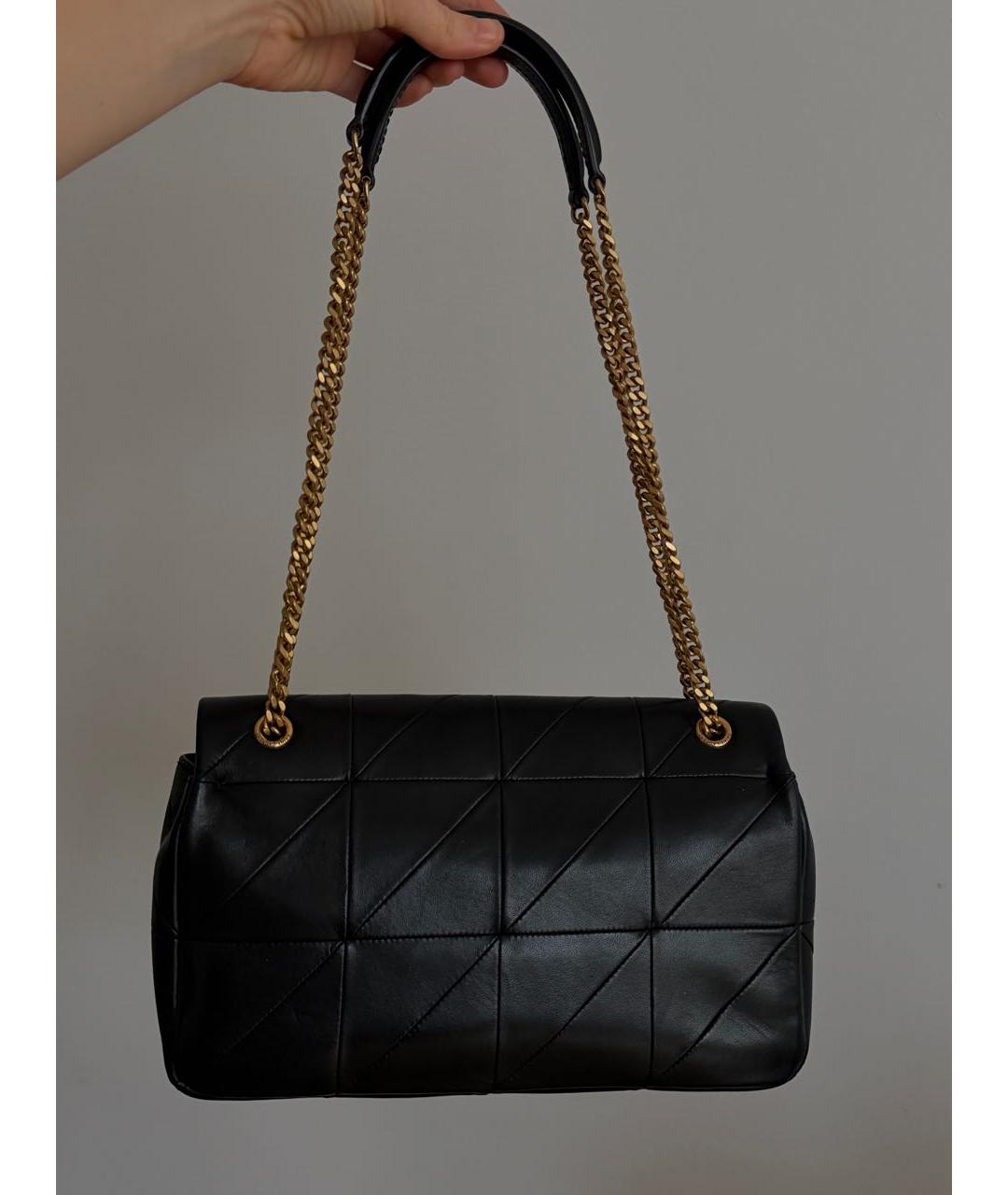 SAINT LAURENT Черная кожаная сумка через плечо, фото 3