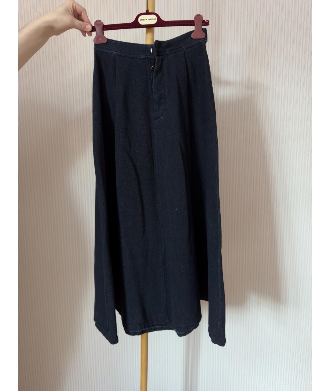 MM6 MAISON MARGIELA Темно-синяя деним юбка макси, фото 2