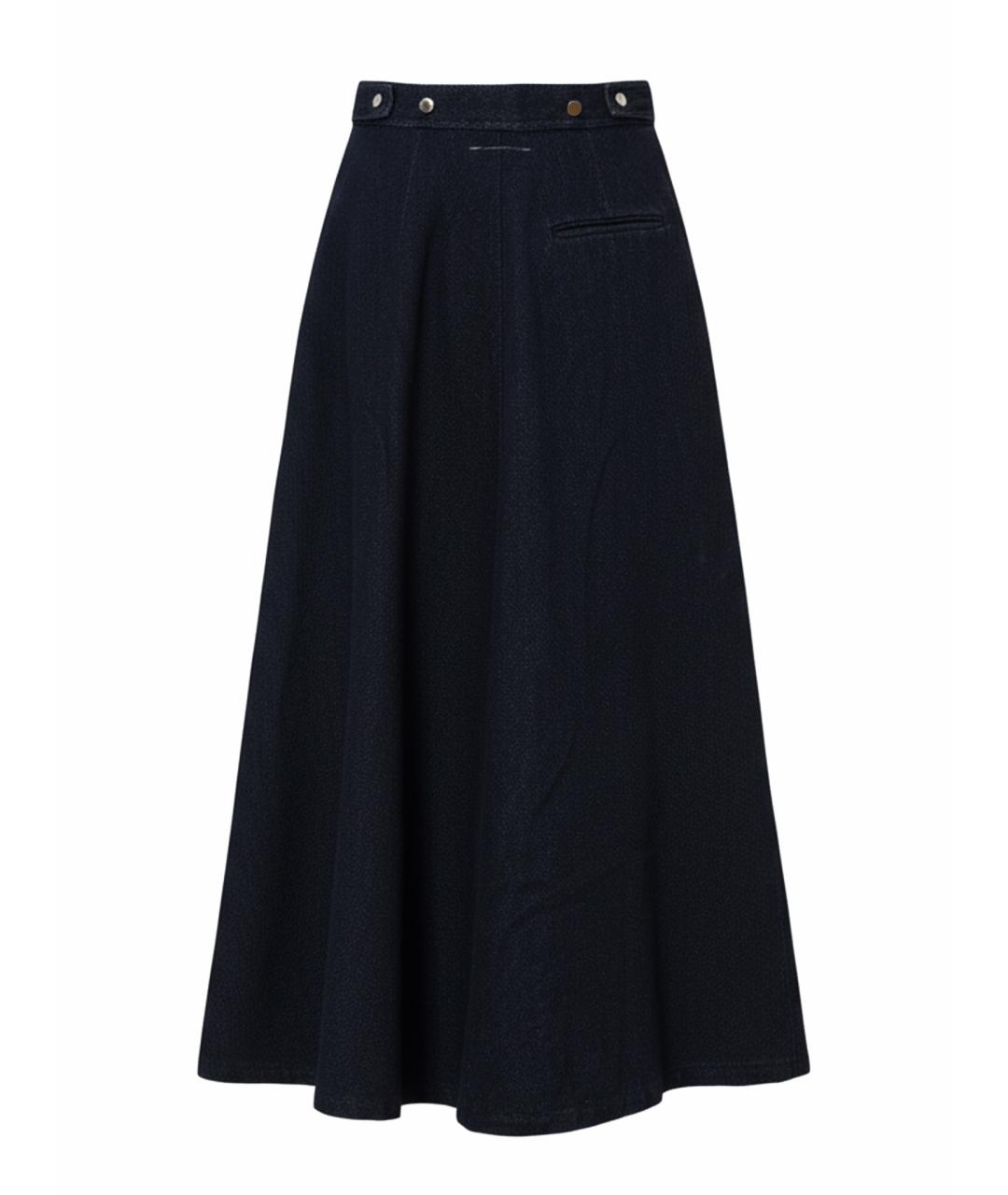 MM6 MAISON MARGIELA Темно-синяя деним юбка макси, фото 1
