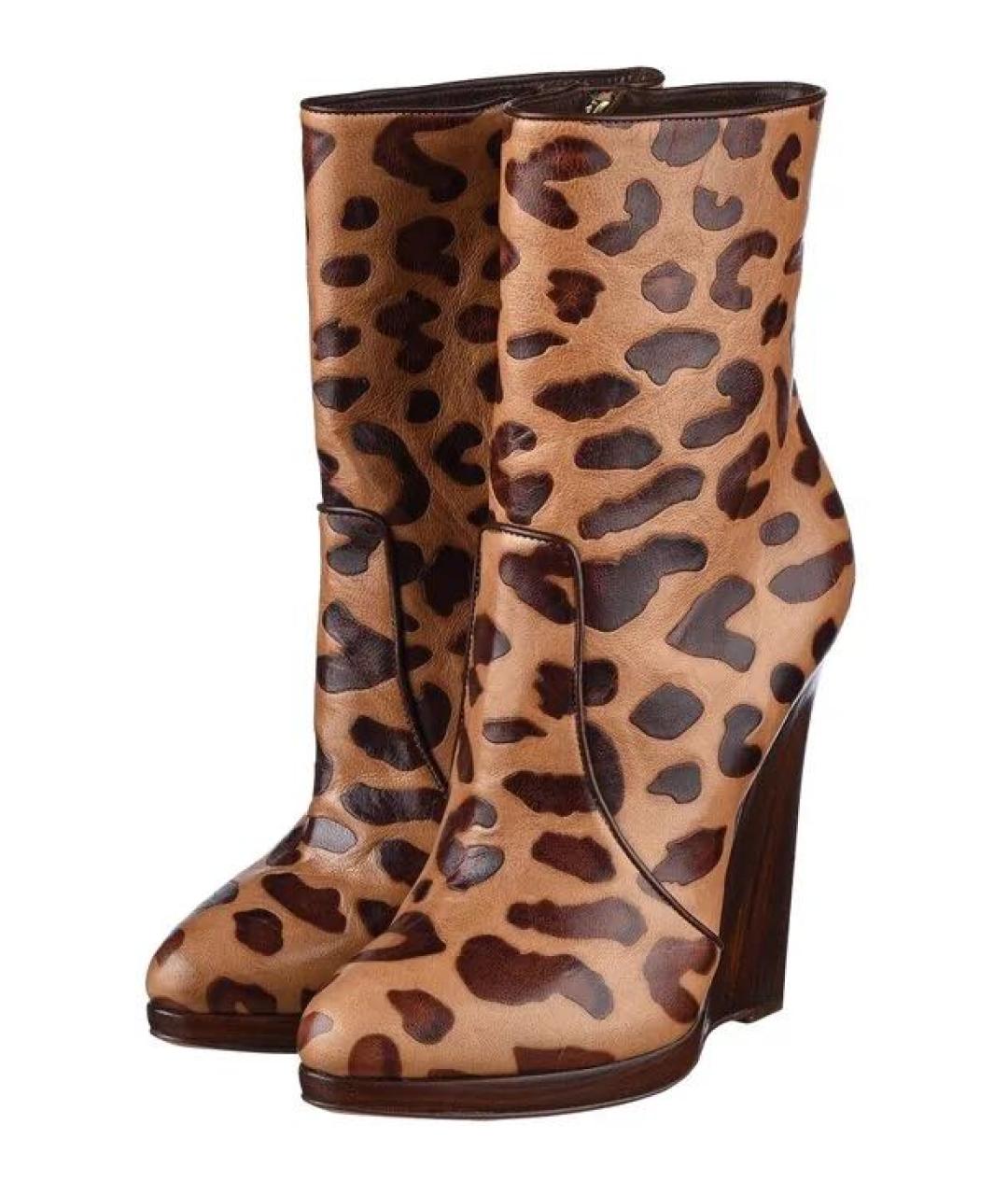 CASADEI Коричневые кожаные полусапоги, фото 2