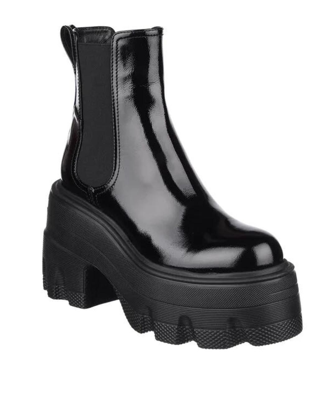 CASADEI Черные полусапоги из лакированной кожи, фото 2