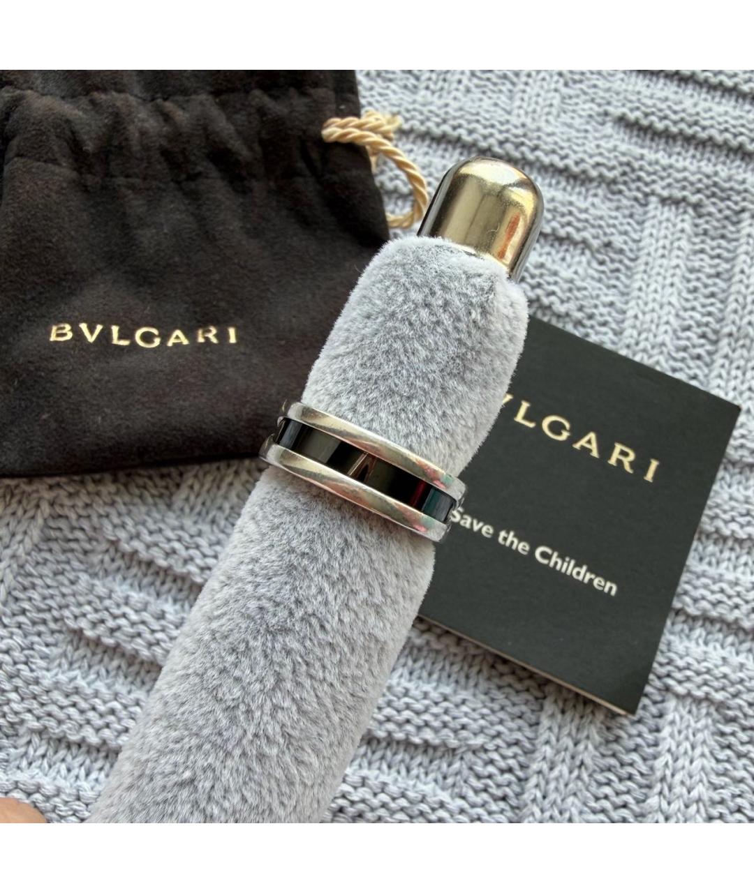 BVLGARI Черное серебряное кольцо, фото 5
