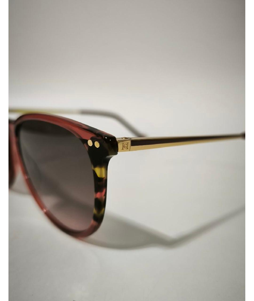 CAROLINA HERRERA Бордовые солнцезащитные очки, фото 3